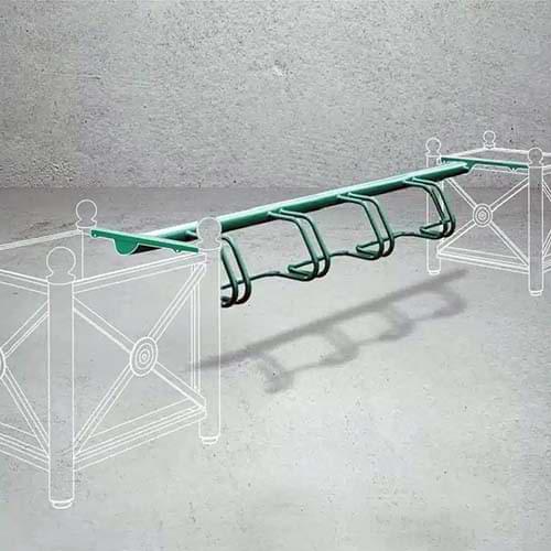 Rack jardivélo simple face 5 places - L. 265 cm