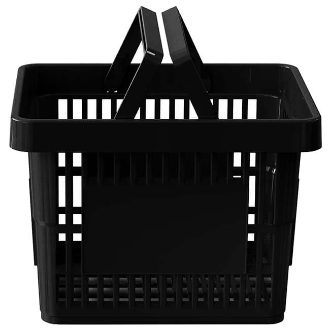 Panier magasin libre-service - 2 anses - 13L - Noir