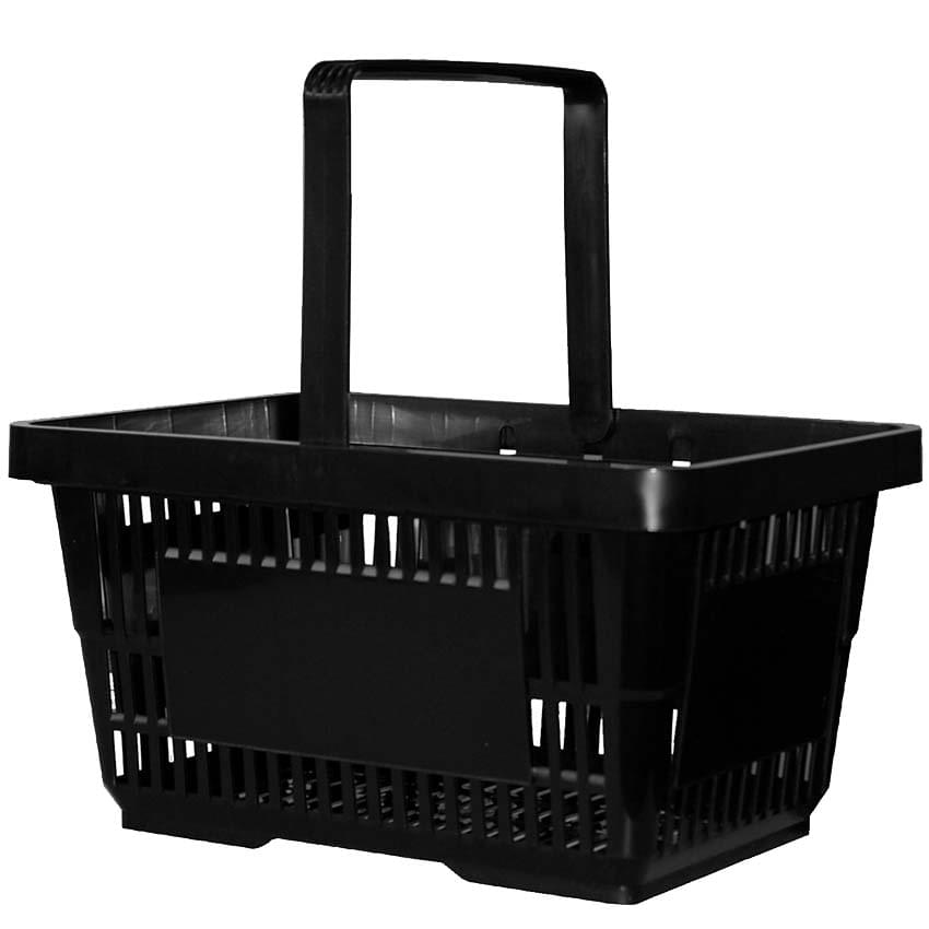Panier magasin libre-service - 1 anse - 22L - Noir