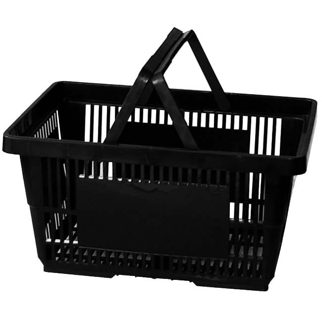 Panier magasin libre-service - 2 anses - 22L - Noir