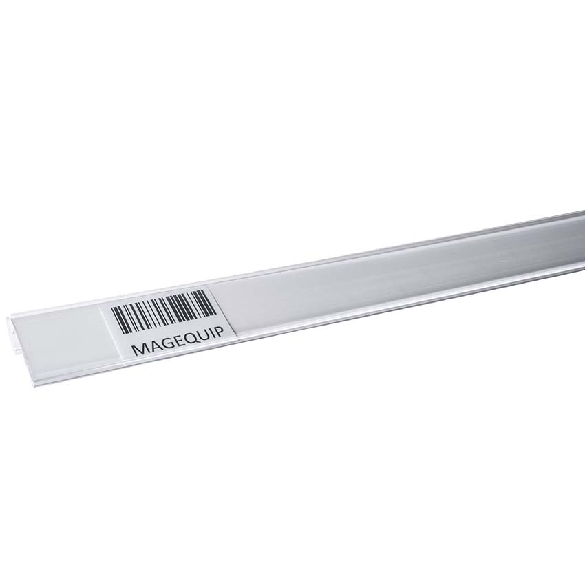 Porte-étiquette panier fil 25° - L. 1000 mm - Blanc