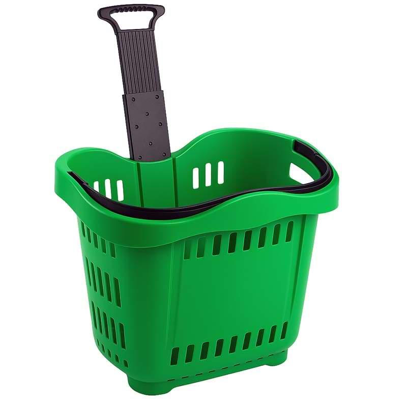 Panier sur roulettes 43L - Vert
