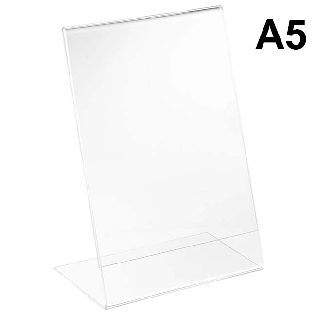 Chevalet porte-affichette PET A5 - 15 X 21 cm