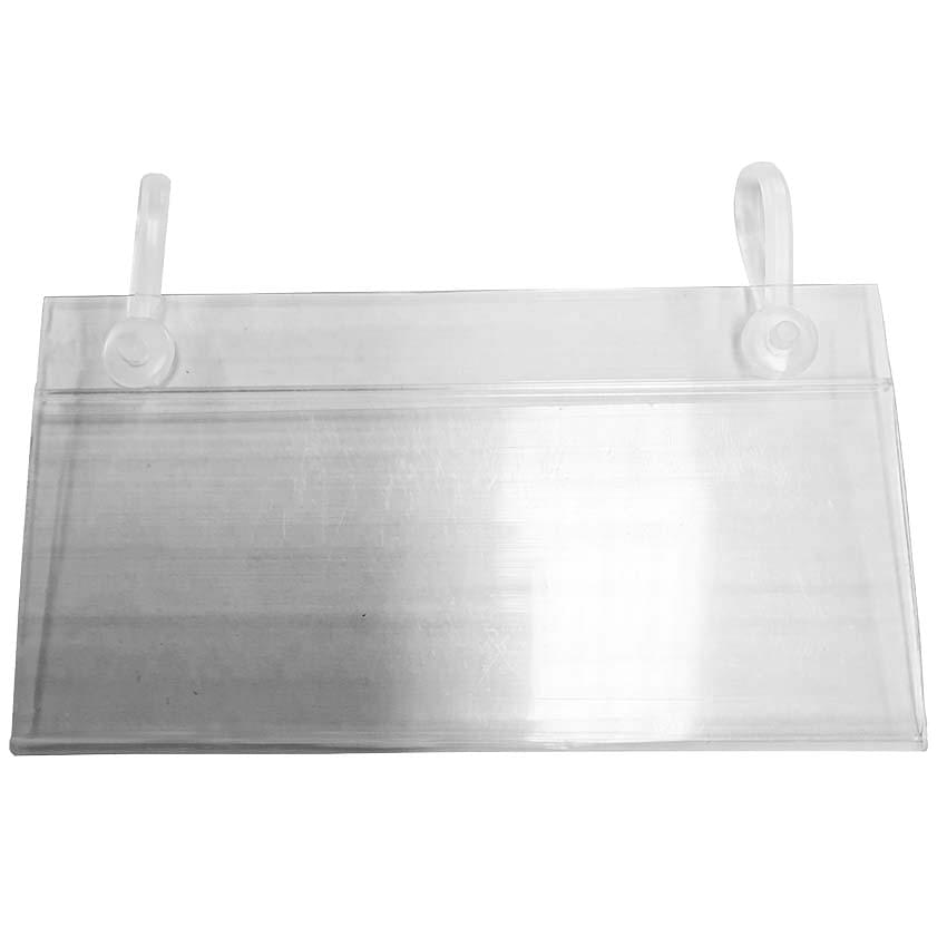 Porte-étiquette perforé à attacher H. 39 X L. 105 mm - Transparent