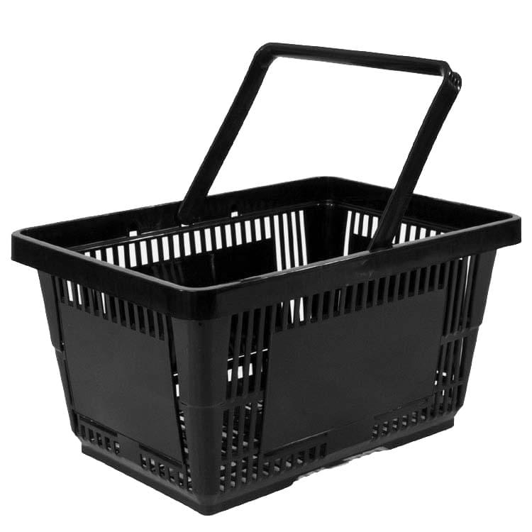 Panier magasin libre-service 28L - 1 anse - Noir