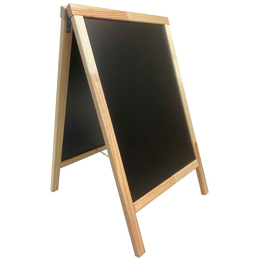 Chevalet ardoise - H. 90 X L. 55 cm - Bois brut