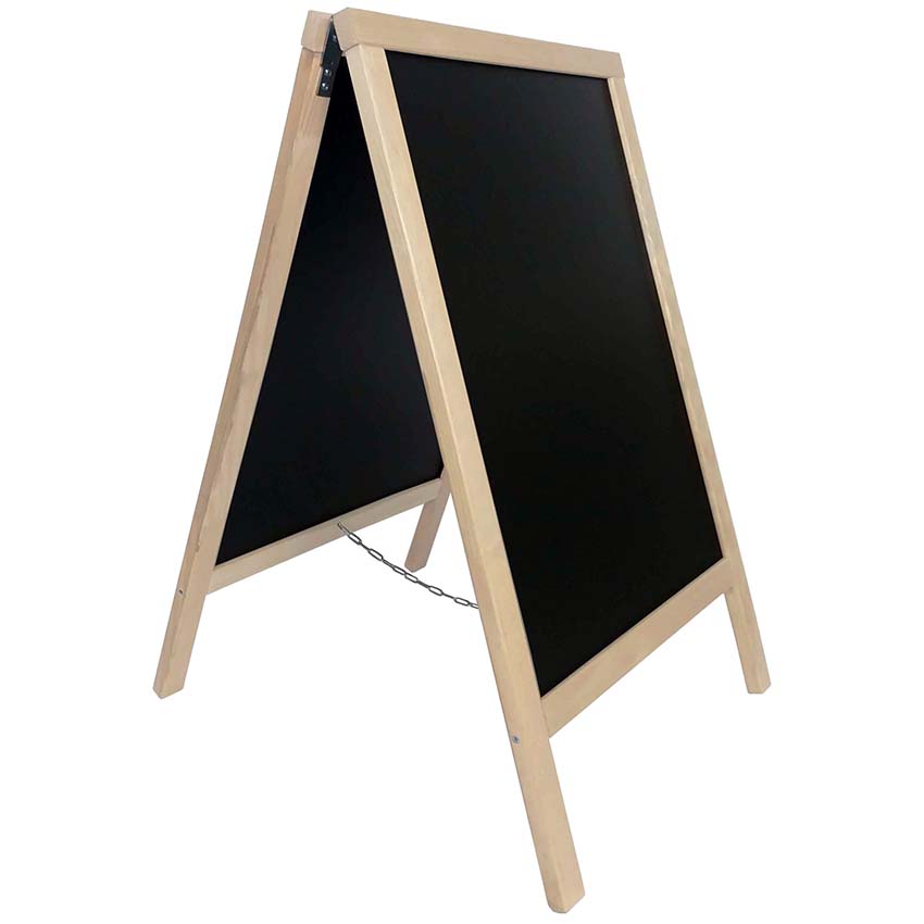 Chevalet ardoise - H. 90 X L. 55 cm - Pin naturel