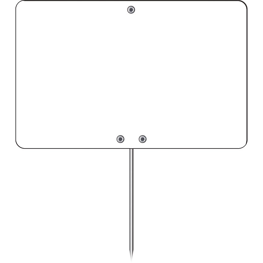 Etiquette neutre blanche 10 X 7 cm - A pique