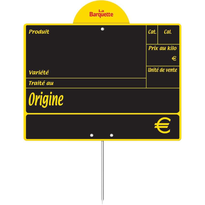 Etiquette FLG à disque de conditionnement 15 X 12 cm - A pique