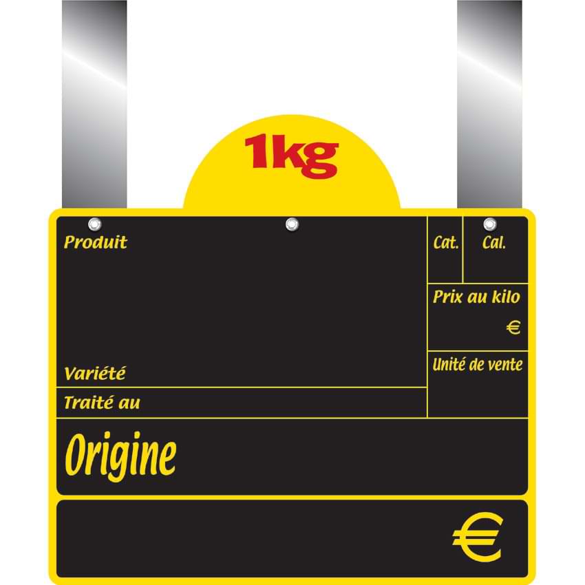 Etiquette FLG à disque de conditionnement 15 X 12 cm - A pattes