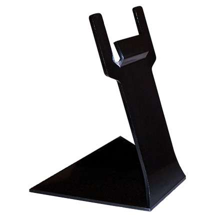 Pied support étiquette noir - H. 8,5 cm (pique maxi 7 cm)