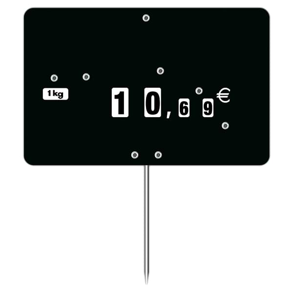 Etiquette à disques 8 X 12,6 cm à pique - Noir