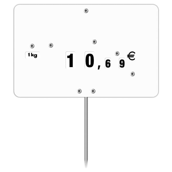 Etiquette à disques 8 X 12,6 cm à pique - Blanc