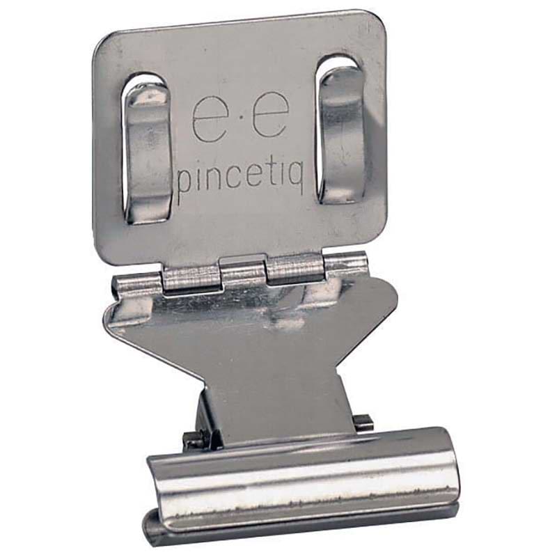 Pince inox inclinable pour étiquette sans pique