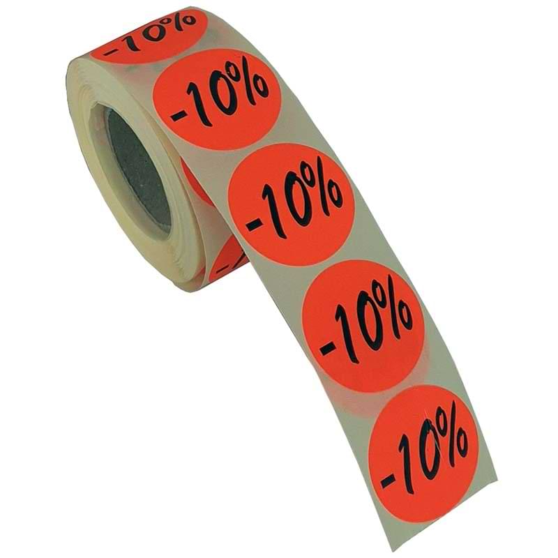 Etiquettes papier adhésives D. 36 mm  - -10% (500 pièces)
