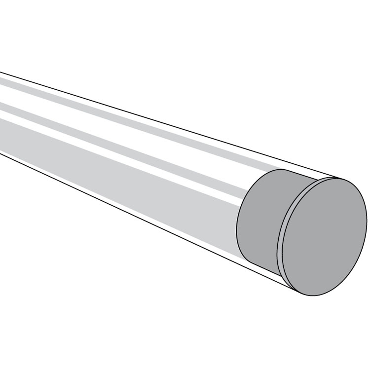 Embout de finition PVC - Gris RAL 7035