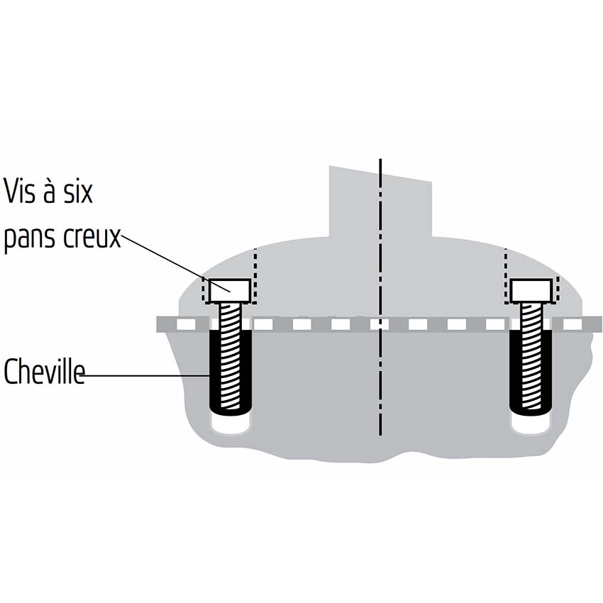 Cheville métal à expansion M10 (2 par pieds)
