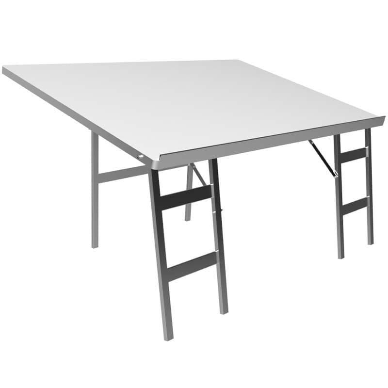 Table étalage marché alu pliante inclinée - P. 100 X L. 150 cm - Plateau résine