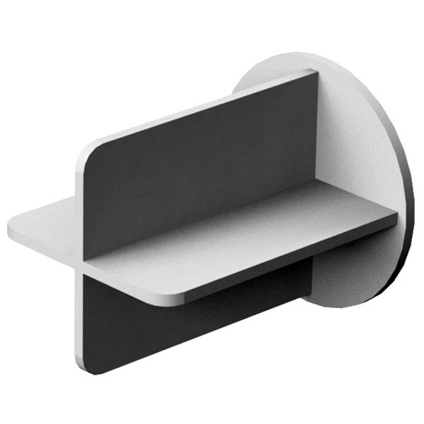 Bouchon finition glissière inox D. 38 mm