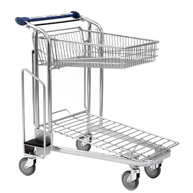 Chariot Jardinerie & Bricolage à corbeille basculante + Support latéral