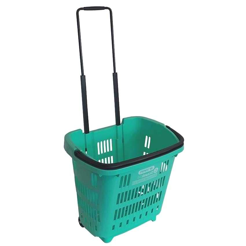 Panier sur roulettes 34L - Océanis Pantone 563C (matière recyclée)