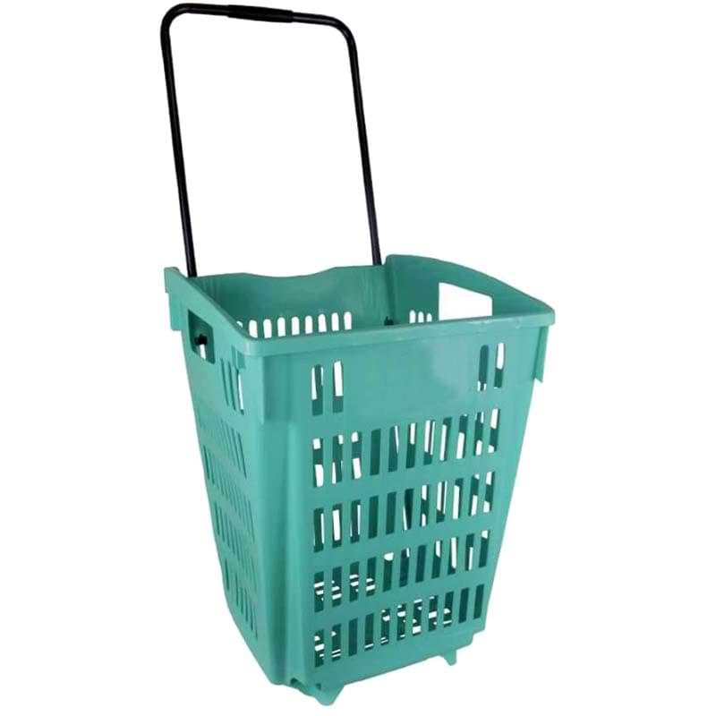 Panier sur roulettes XXL 52L - Océanis Pantone 563C (matière recyclée)