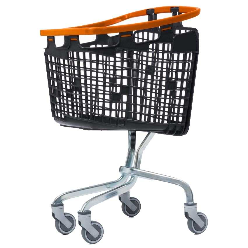 Chariot panier Loop standard 100L - Poignée orange