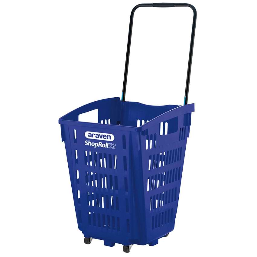 Panier sur roulettes XXL 52L 360° - 4 roulettes - Bleu