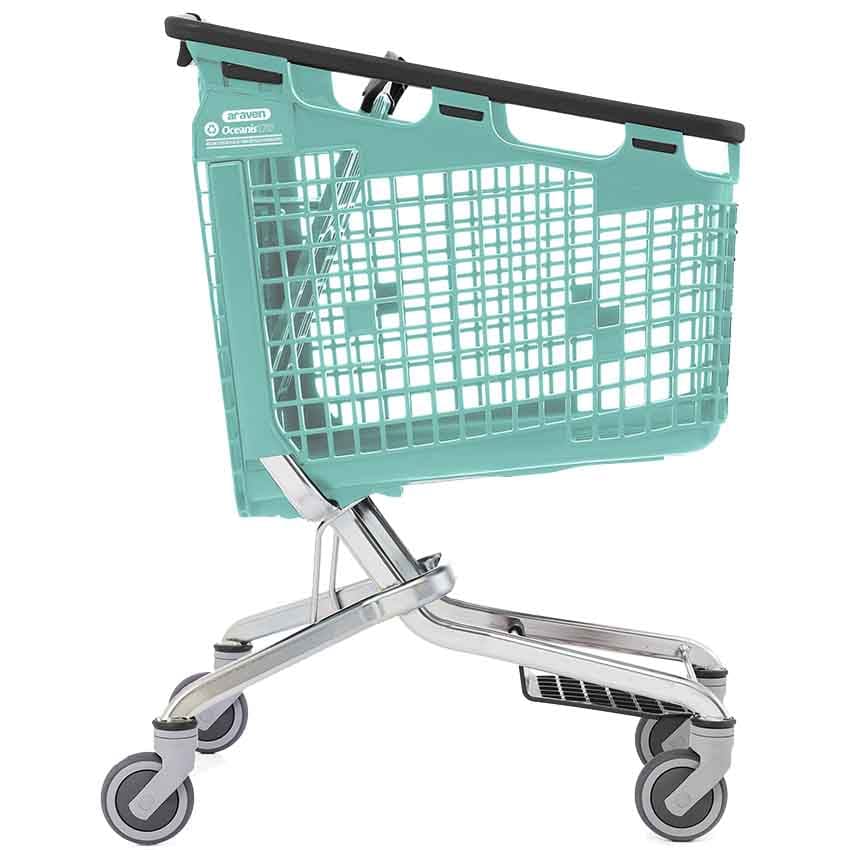 Chariot panier Loop avec consigneur 160L - Bleu Océanis