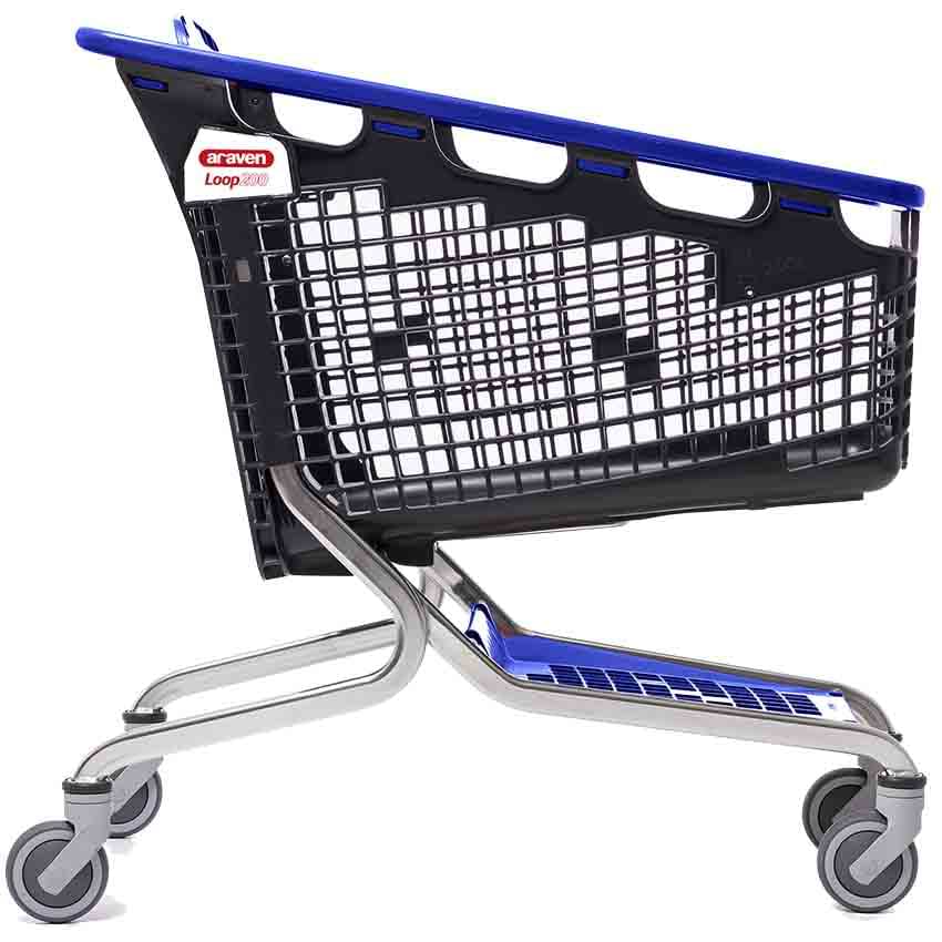 Chariot Loop 200L - Version complète - Poignée et plateau inférieur Bleu Pantone 287C