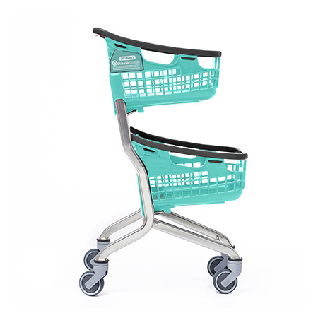 Chariot panier Loop double panier 2 X 35L - Bleu Océanis