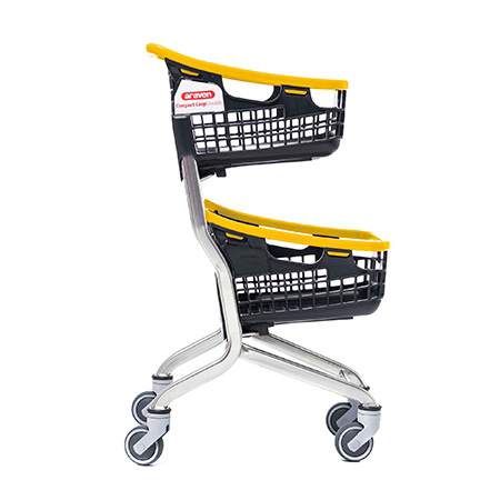 Chariot panier Loop double panier 2 X 35L - Poignée jaune