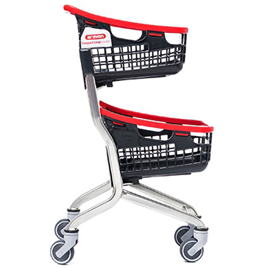 Chariot panier Loop double panier 2 X 35L - Poignée rouge