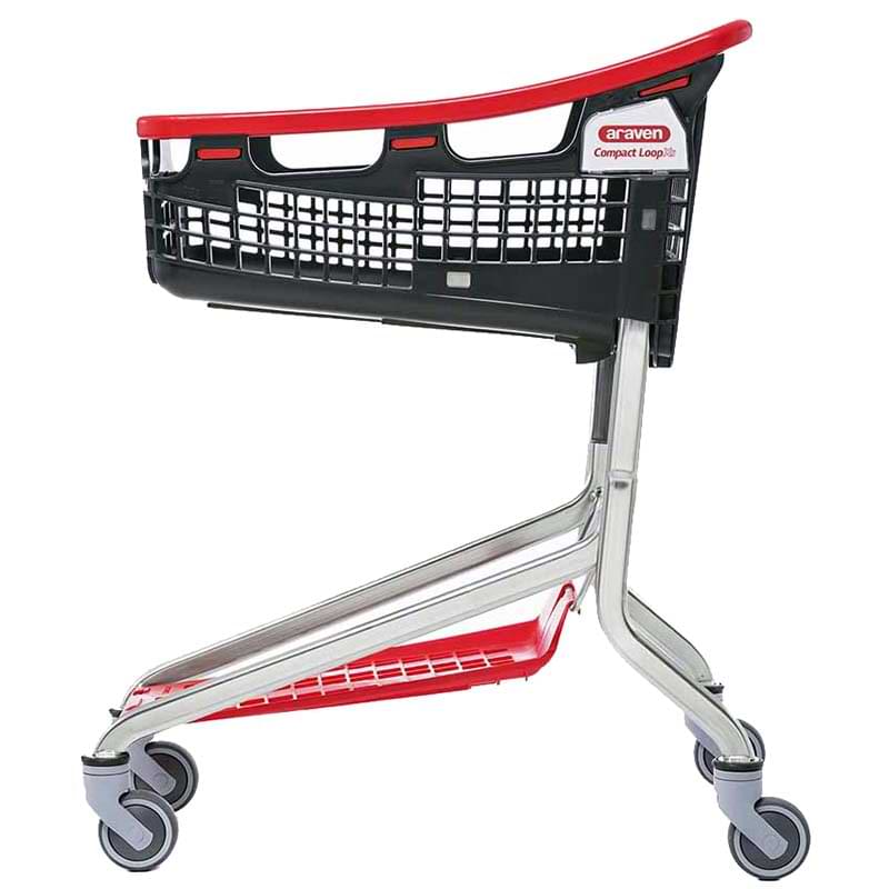 Chariot panier Loop XS avec consigneur 75L - Poignée rouge