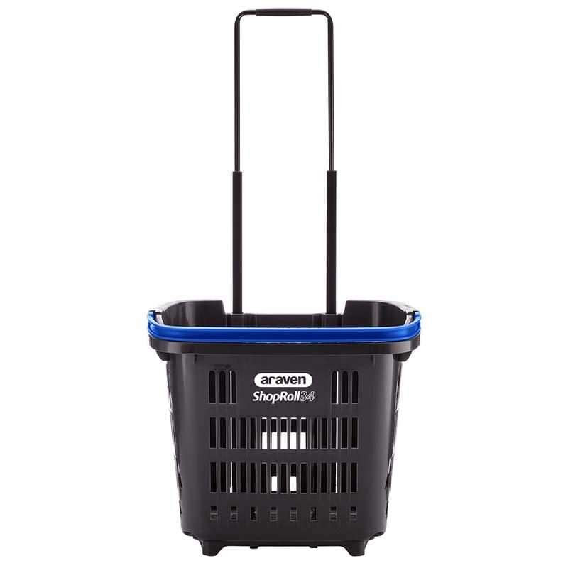 Panier sur roulettes 34L - Gris anthracite / Bleu