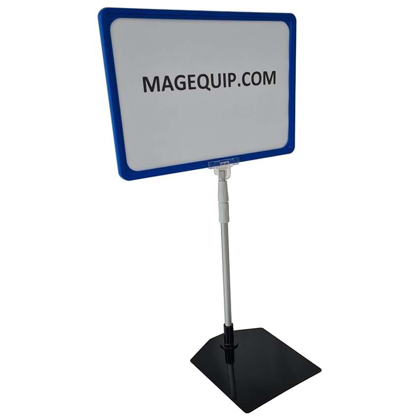 Kit cadre PLV A4 sur pied télescopique - Cadre Bleu