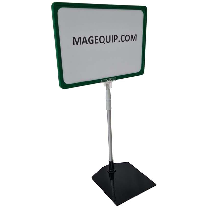 Kit cadre PLV A4 sur pied télescopique - Cadre Vert