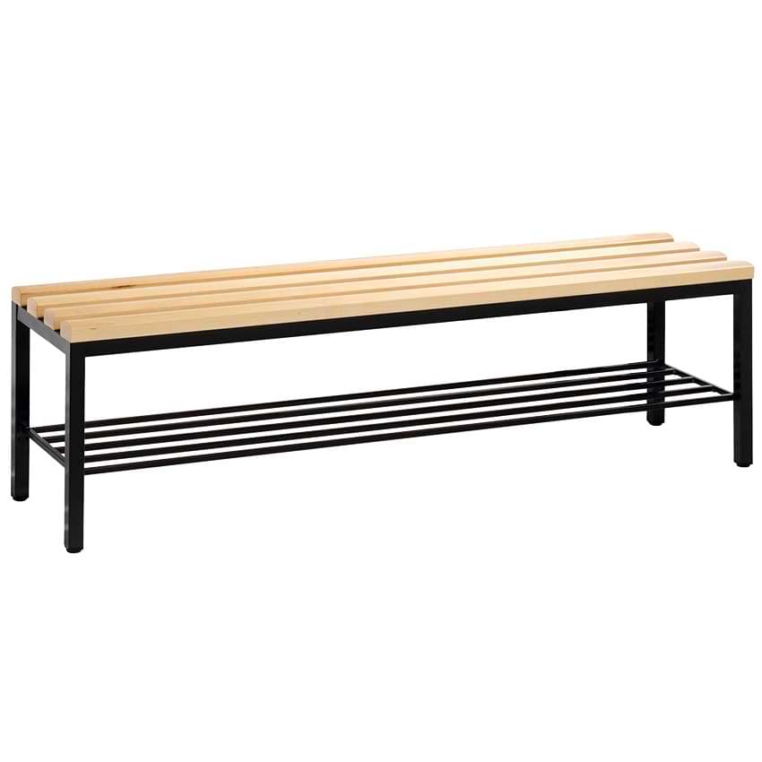 Banc vestiaire avec grille chaussure - L. 1500 mm