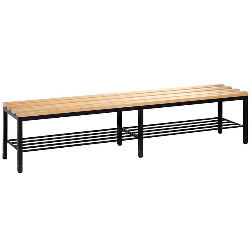 Banc vestiaire avec grille chaussure - L. 1960 mm