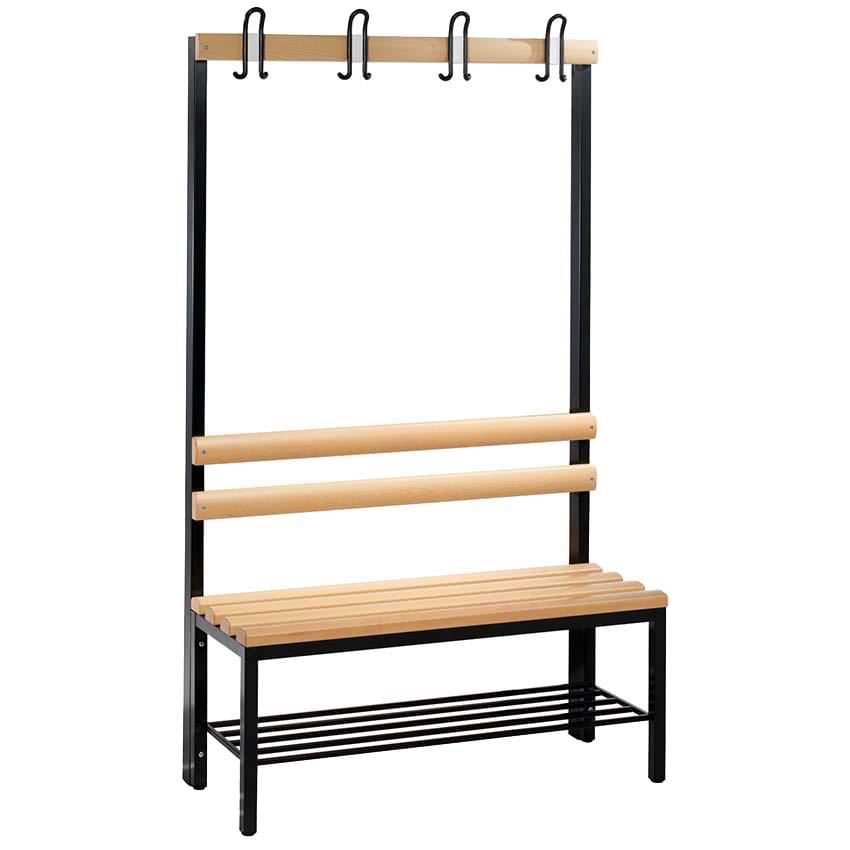 Combiné vestiaire simple face avec grille chaussure - L. 1000 mm