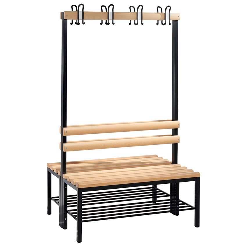 Combiné vestiaire double face avec grille chaussure - L. 1000 mm