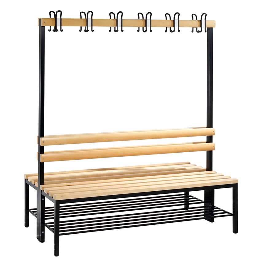 Combiné vestiaire double face avec grille chaussure - L. 1500 mm