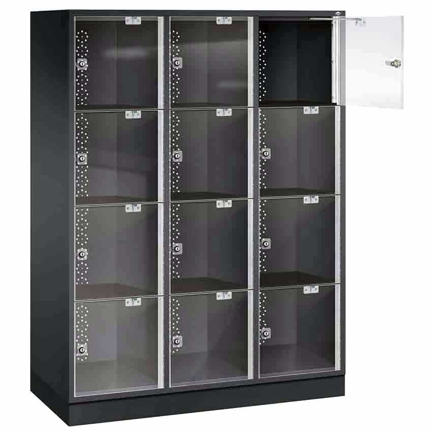 Armoire casiers consigne 3 X 4 cases - Serrures à clés