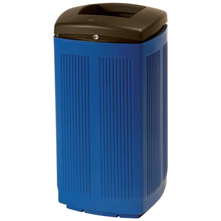 Corbeille polyéthylène H.D 60L - Bleu RAL 5005