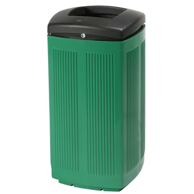 Corbeille polyéthylène H.D 60L - Vert RAL 6029
