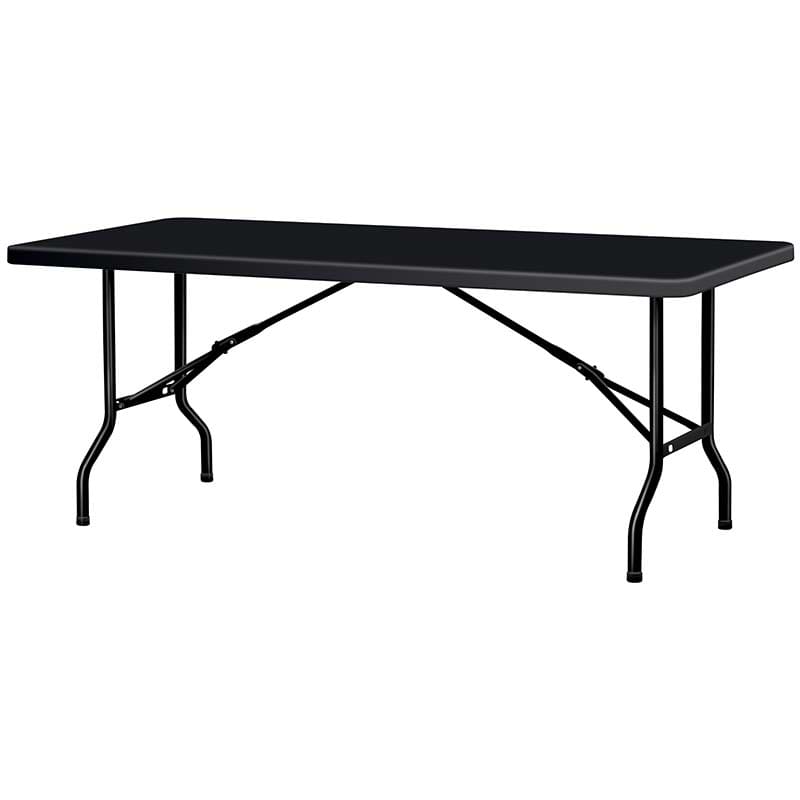 Table pliante polyéthylène HD - 183 X 76 cm - Noir