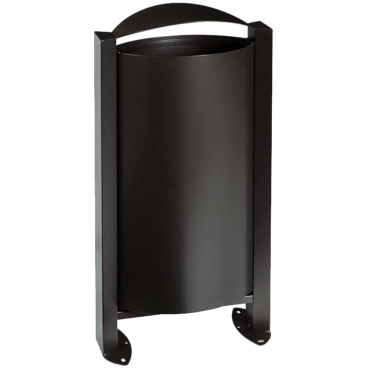 Corbeille sur pied 60L sans cendrier - Gris manganèse