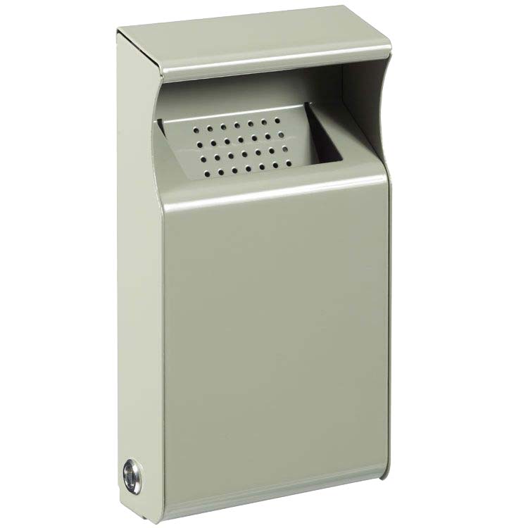 Cendrier acier mural 1L - Gris ciment RAL 7033