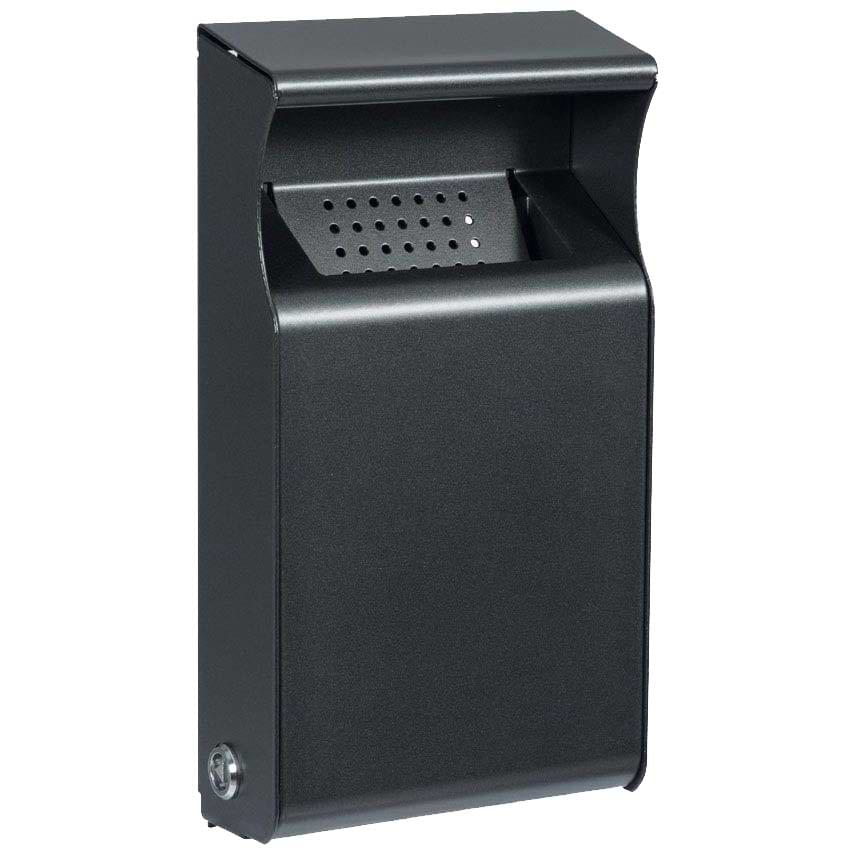 Cendrier acier mural 1L - Gris anthracite RAL 7016