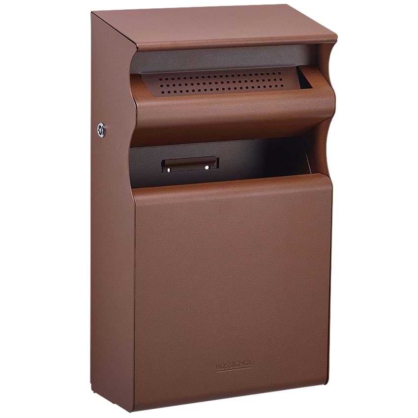 Cendrier / Corbeille murale 2L / 15L - Aspect Corten